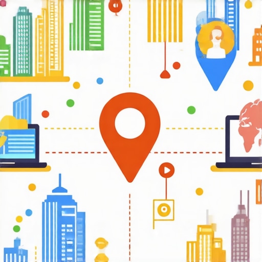 Advanced Google Maps Optimization Illustration of a Google Maps profile showcasing community involvement and technical SEO elements.
