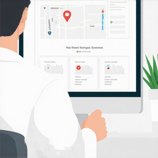 Deep Dive into Advanced Local SEO Strategies Business owner analyzing local SEO data on their computer with Google Maps interface.
