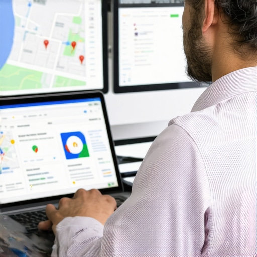 Google Maps Optimization Strategy Digital marketer analyzing local search results for map visibility