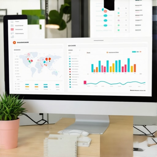 Analytical professional reviewing local SEO data on a computer.