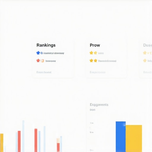Local Business Map Optimization Dashboard A visual representation of a dashboard tracking local Google Maps rankings, reviews, and engagement metrics.