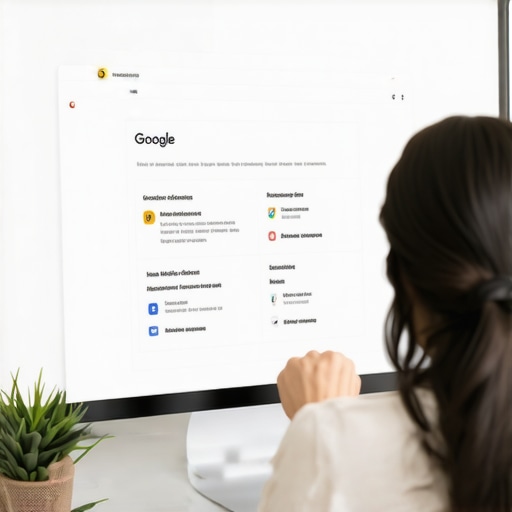 Person reviewing and auditing Google My Business profiles with tools and checklists