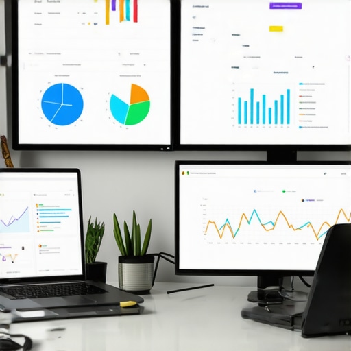 Monitoring SEO dashboards for local rankings Digital marketer monitoring local search rankings using various SEO tools.