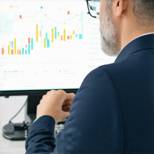 Real-Time Map Data Analysis Person reviewing live map signals and growth metrics on computer