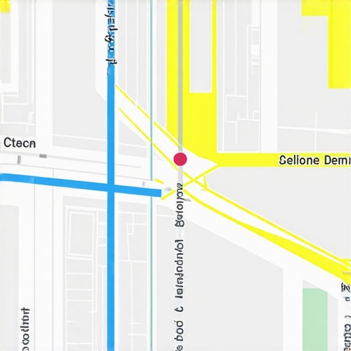 Digital map showing layers of geospatial and AI signals for advanced Google Maps ranking