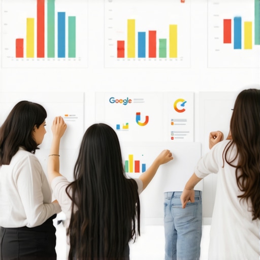 SEO experts analyzing local business profiles for map visibility improvements.