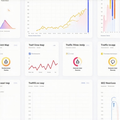 Digital dashboard with real-time traffic and map analytics for local SEO