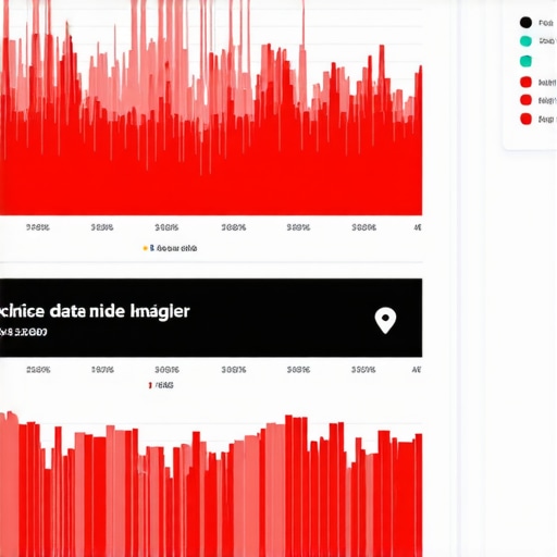 A detailed dashboard displaying local Google Maps rankings and fluctuations over time.